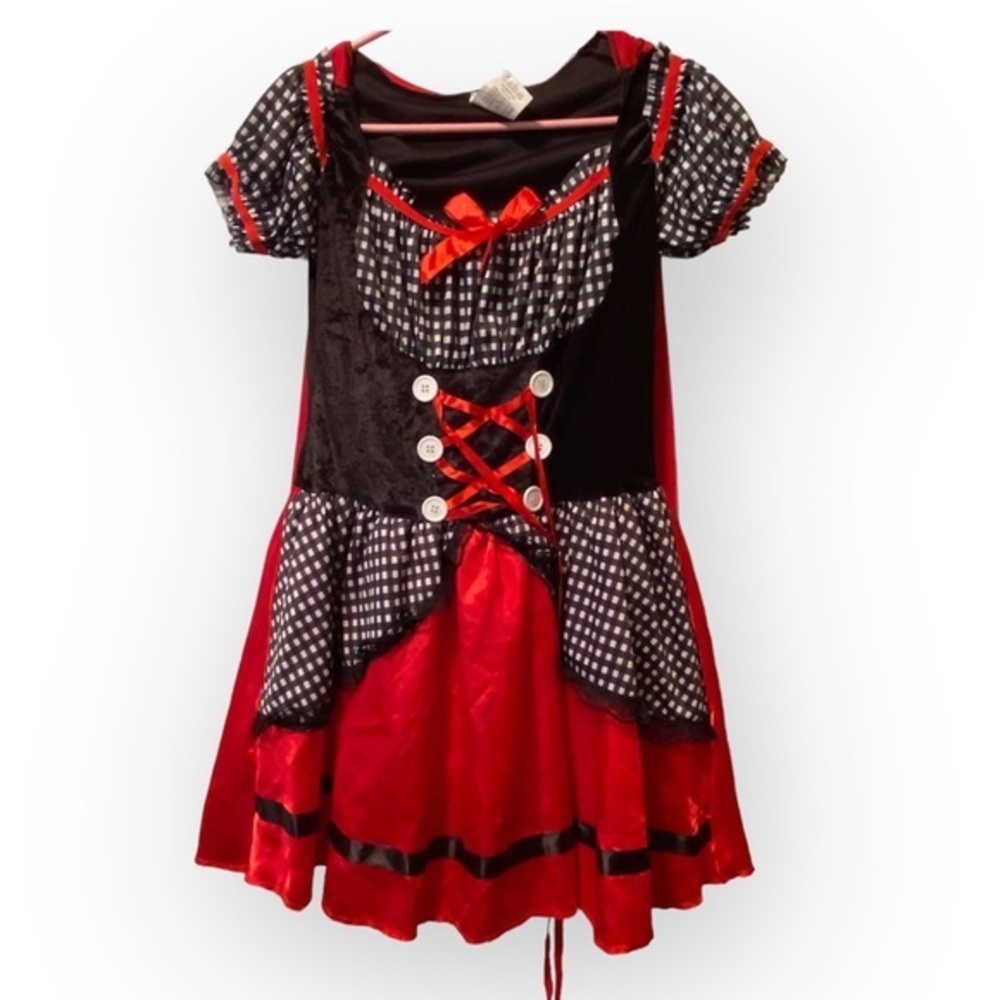 Wonderland Costume Girls‎ Size Large 12-14 Red Black Dress